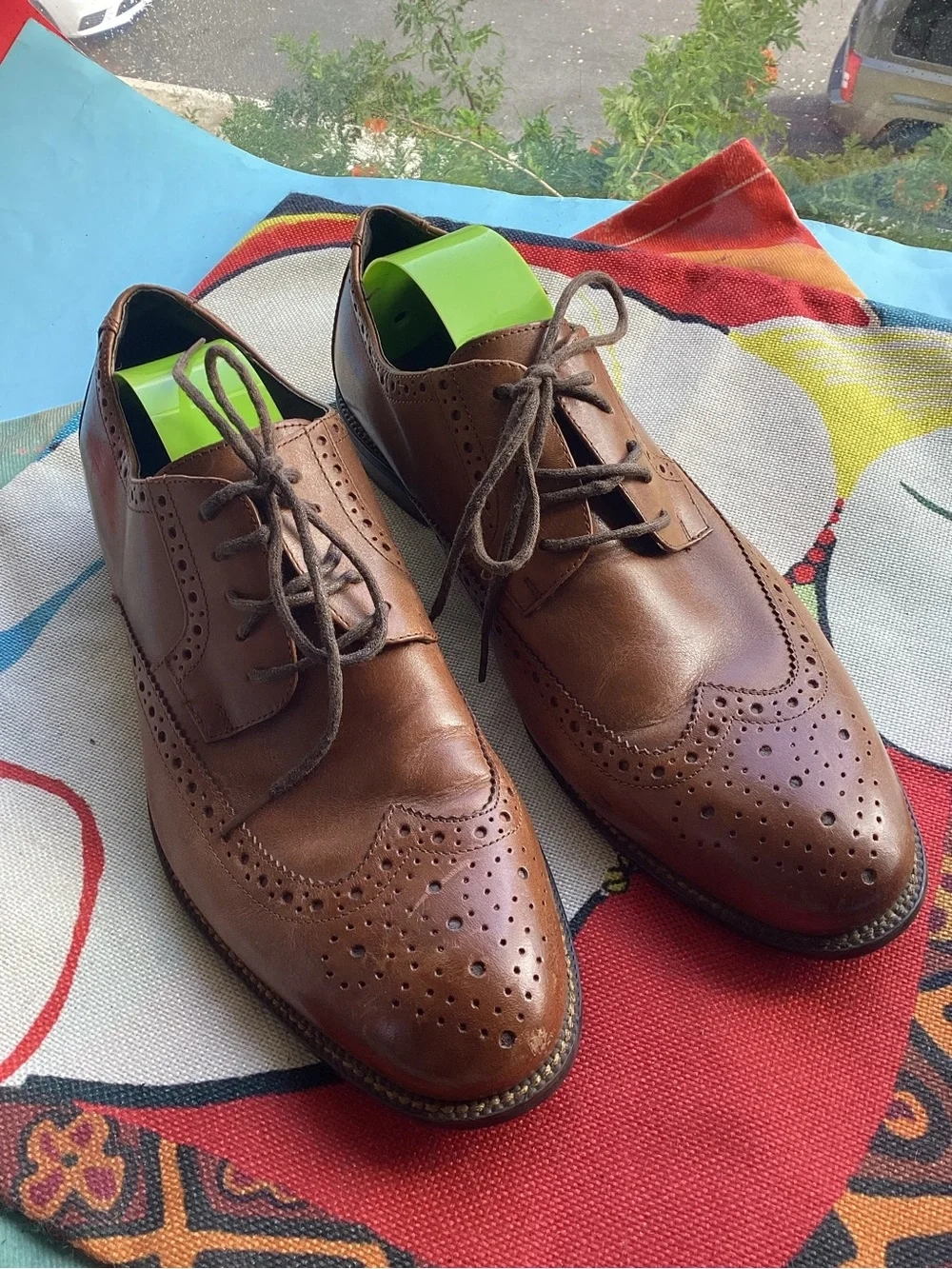 Stacy Adams Classic Men's Brown Leather Wingtip Oxford Shoes